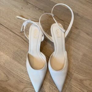 Quiz Sophisticated White Slingback Heels